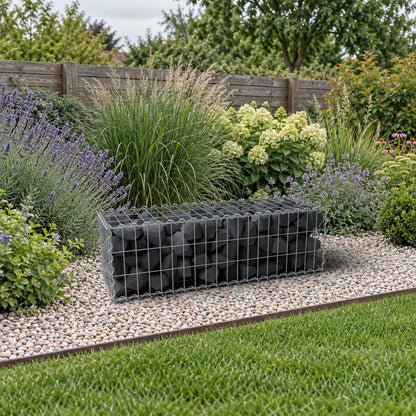 Gabione 100 cm x 30 cm x 30 cm (L x H x T), Maschenweite 5 cm x 10 cm, Spirale