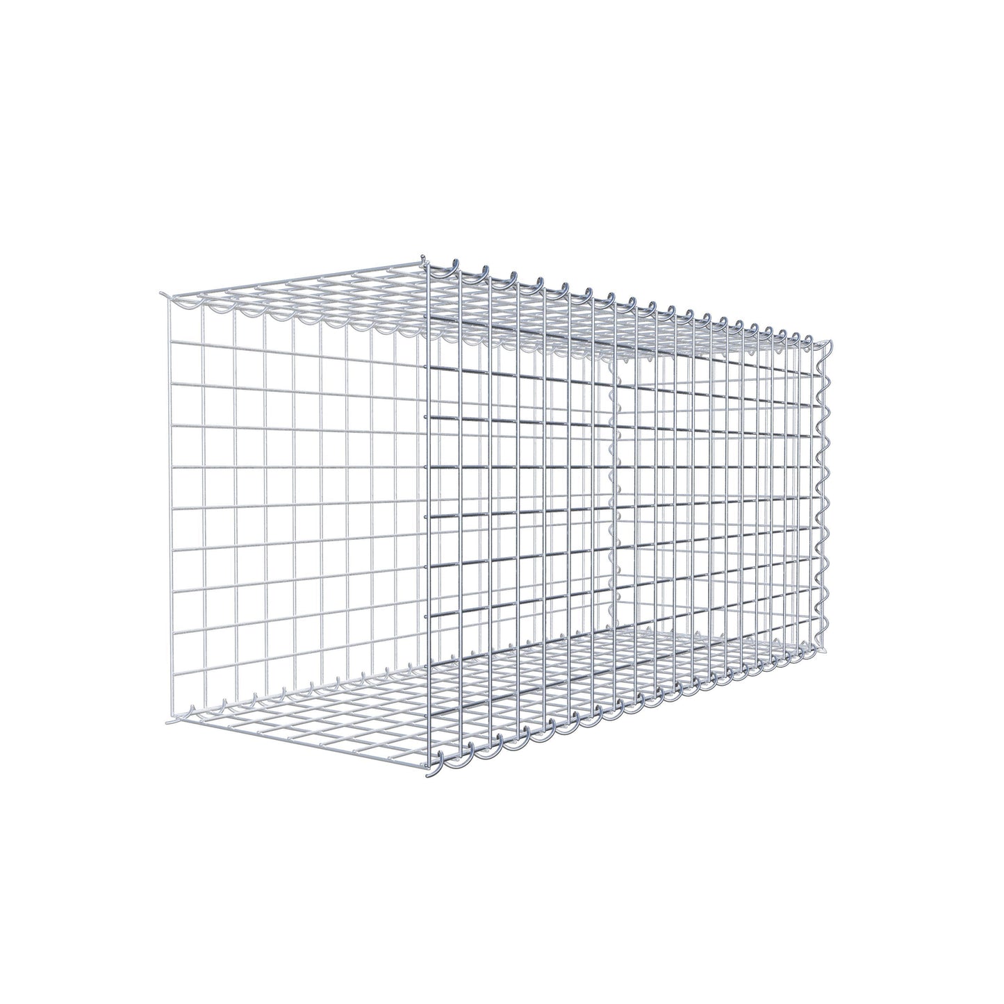 Anbaugabione Typ 2 100 cm x 50 cm x 40 cm (L x H x T), Maschenweite 5 cm x 5 cm, Spirale
