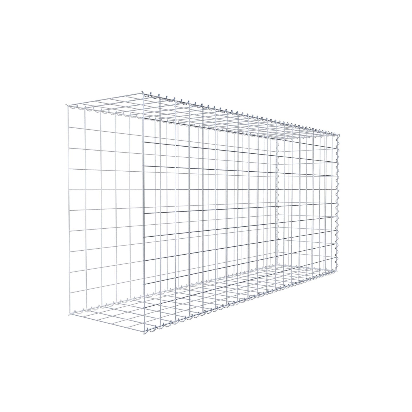 Anbaugabione Typ 2 200 cm x 100 cm x 50 cm (L x H x T), Maschenweite 10 cm x 10 cm, Spirale