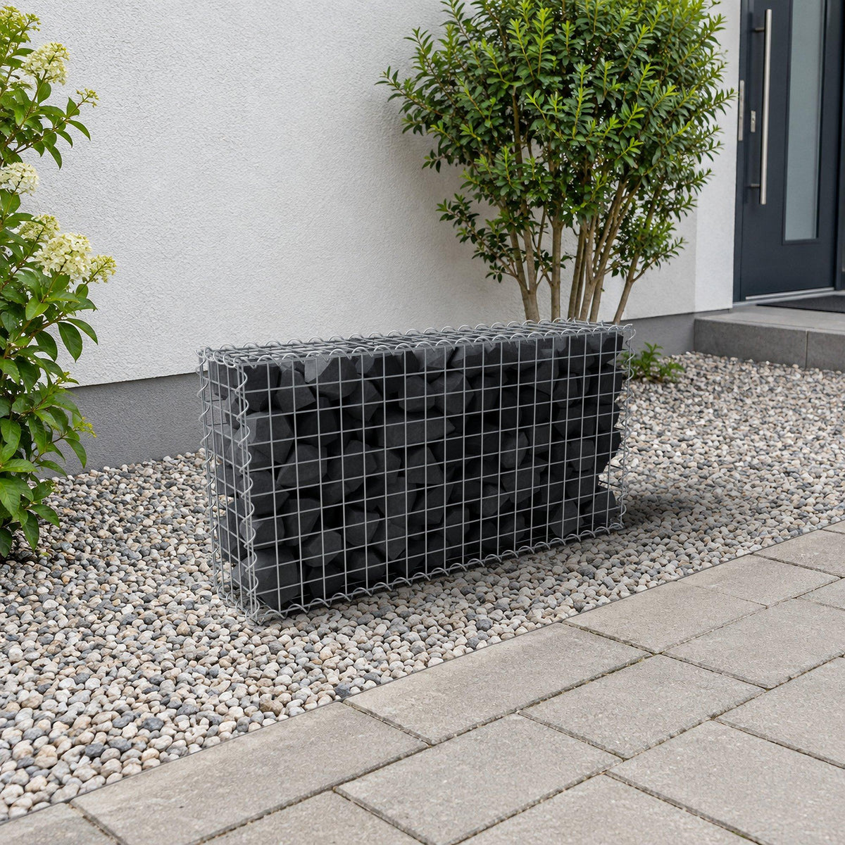 Gabbione 100 cm x 50 cm x 20 cm (L x H x P), maglia 5 cm x 5 cm, spirale