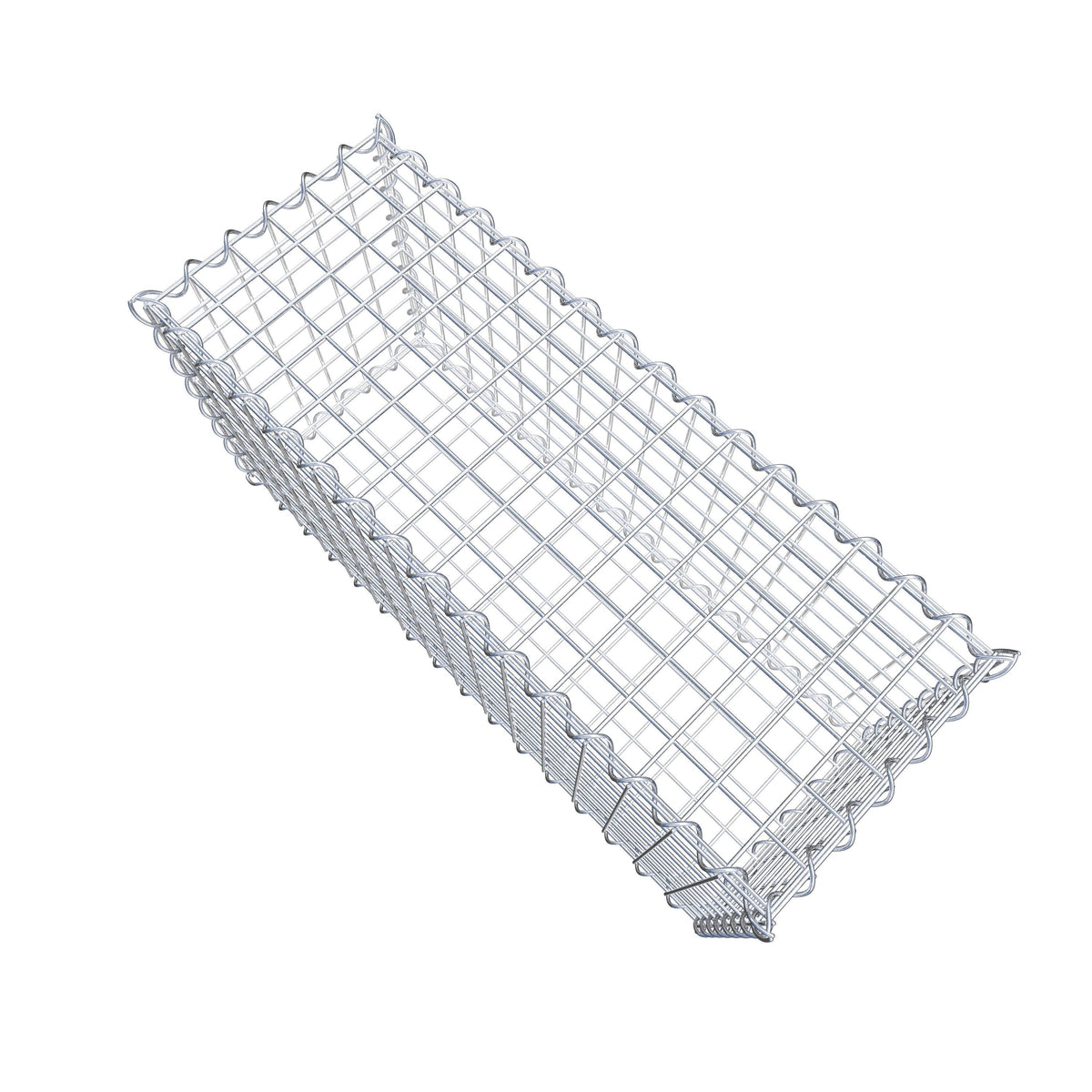 Gabion 80 cm x 40 cm x 30 cm (L x H x D), maskestørrelse 5 cm x 5 cm, spiral