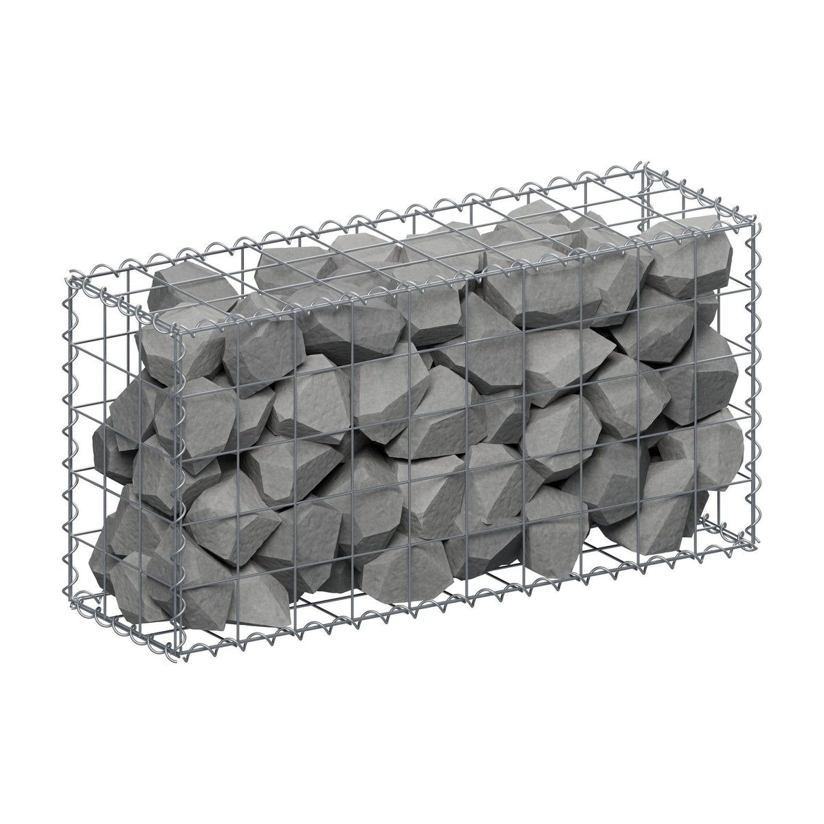 Gabion 100 cm x 50 cm x 30 cm (L x H x P), mailles 10 cm x 10 cm, spirale