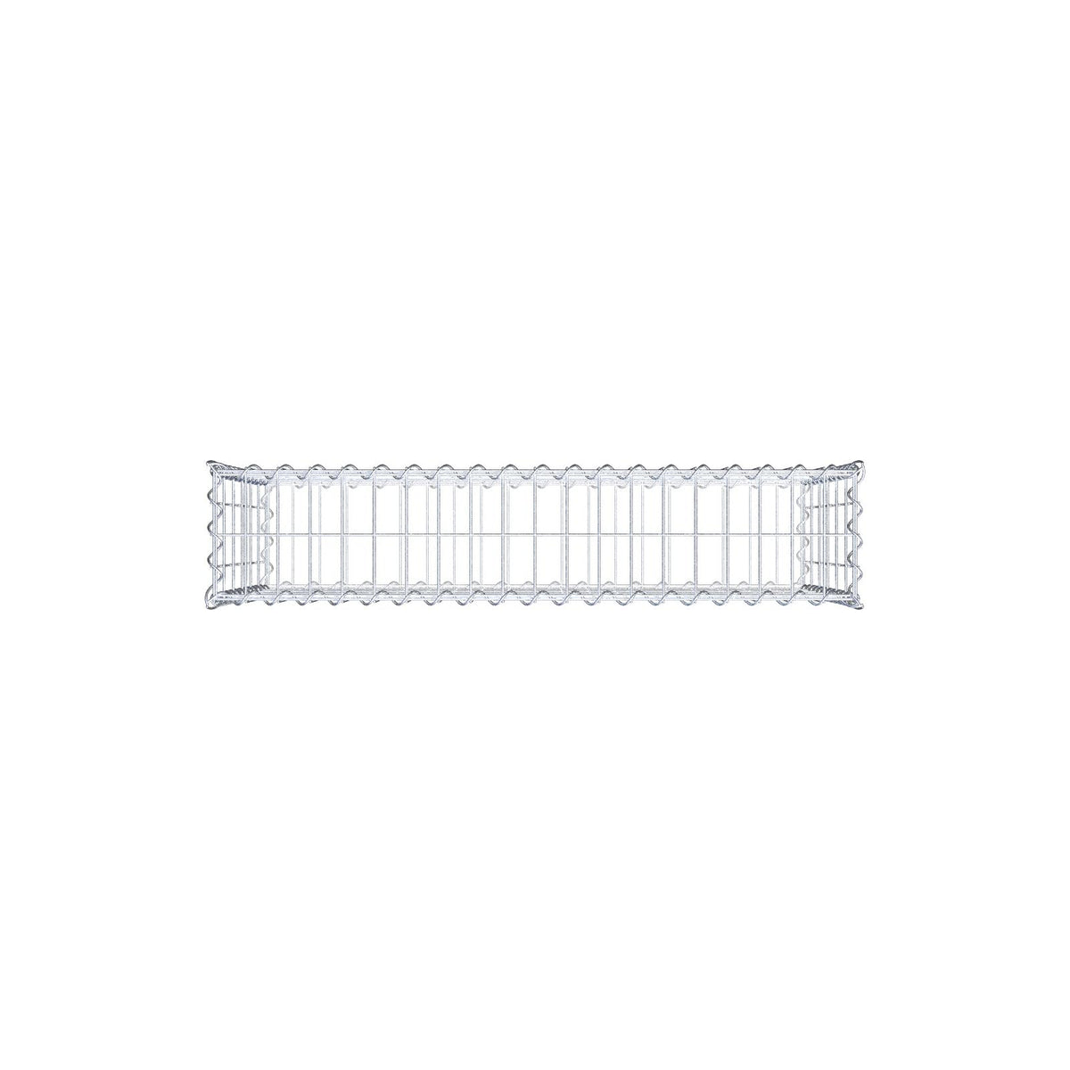 Gabion 100 cm x 60 cm x 20 cm (L x H x D), maskestørrelse 5 cm x 10 cm, spiral