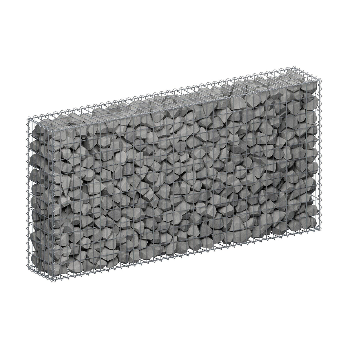 Gabion 200 cm x 100 cm x 30 cm (L x H x D), mesh size 5 cm x 10 cm, spiral