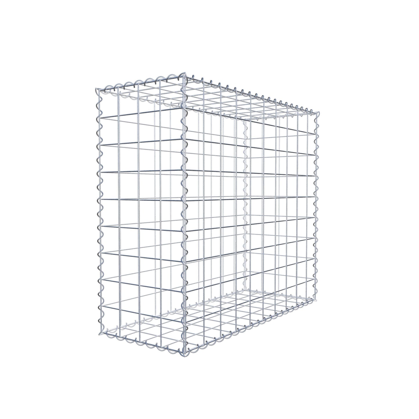 Gabbione 100 cm x 90 cm x 40 cm (L x H x P), maglia 10 cm x 10 cm, spirale