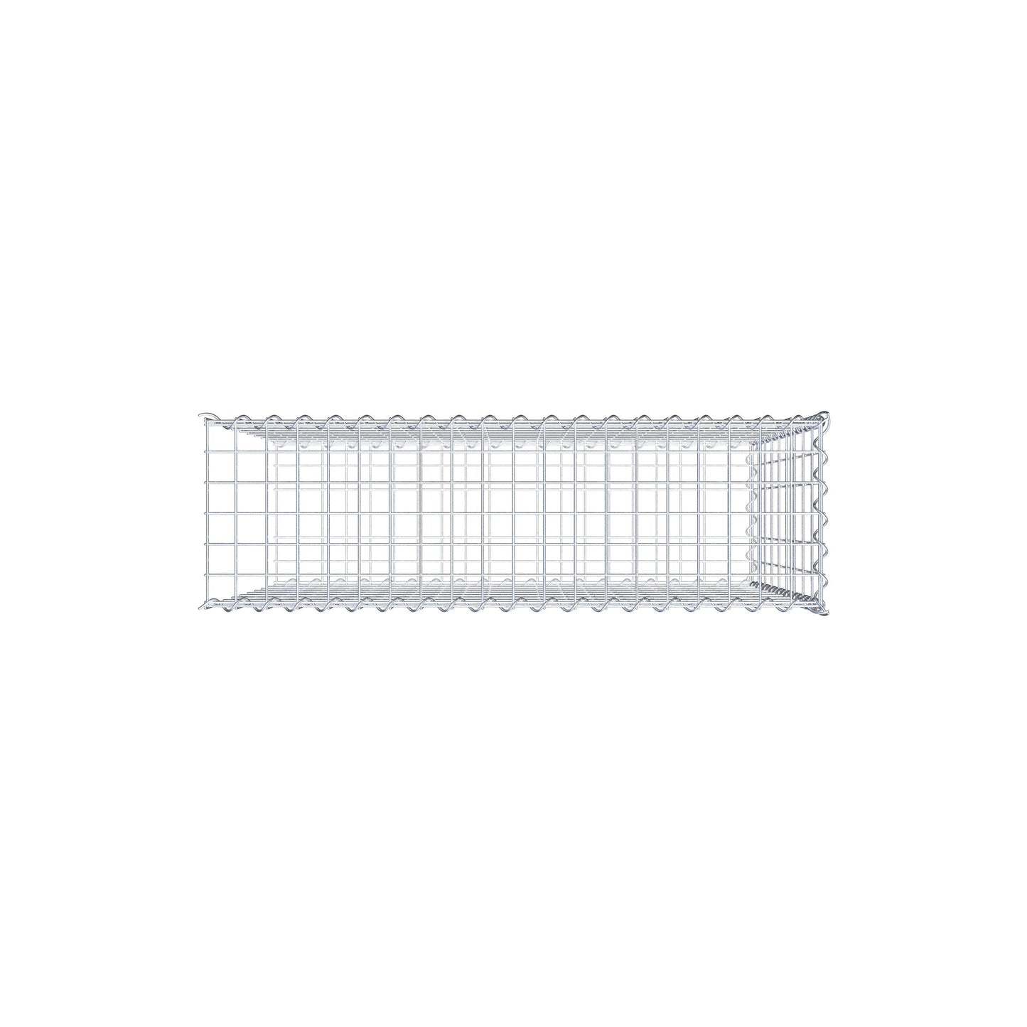 Grown-on gabion type 2 100 cm x 90 cm x 30 cm (L x H x D), mesh size 5 cm x 10 cm, spiral