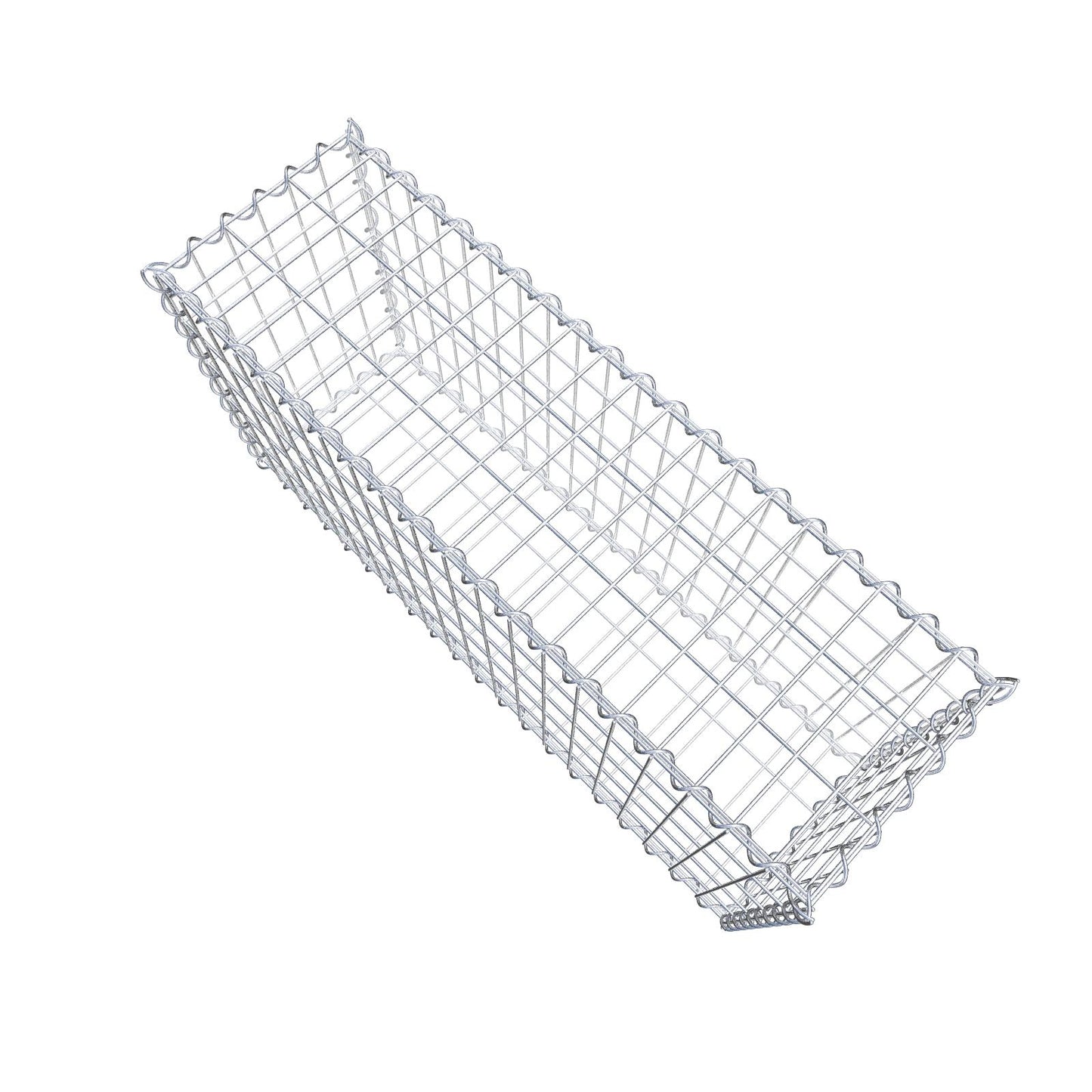 Sats med 2 gabioner 100 cm x 50 cm x 30 cm (L x H x D), maskstorlek 5 x 10 cm, spiral