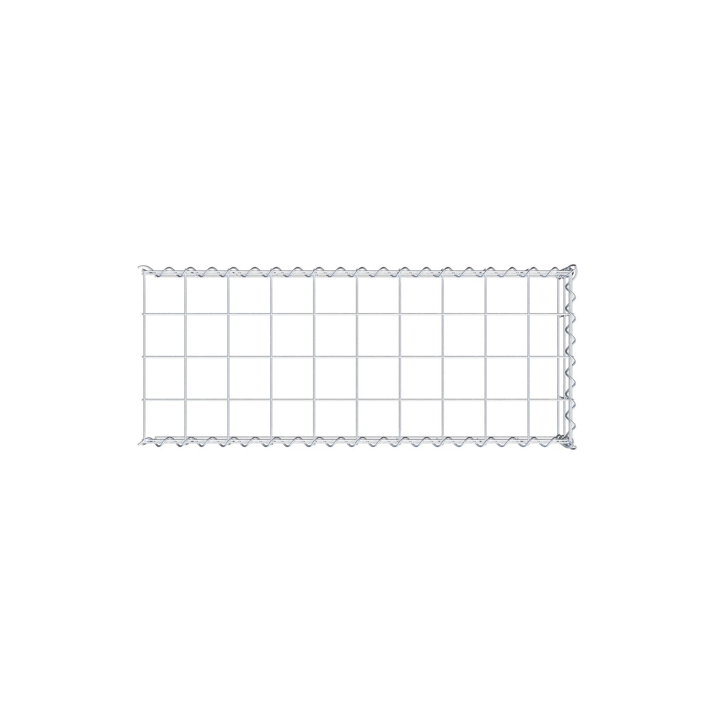Gabion rapporté type 4 100 cm x 20 cm x 40 cm (L x H x P), mailles 10 cm x 10 cm, spirale