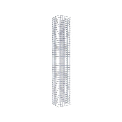 Colonne de gabion carrée galvanisée à chaud, 32 cm x 32 cm, 200 cm de hauteur, MW 5 cm x 5 cm