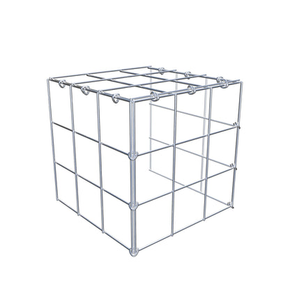 Gabbione aggiuntivo tipo 4 30 cm x 30 cm x 30 cm (L x H x P), maglia 10 cm x 10 cm, anello a C