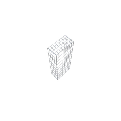 Monteret gabion type 2 100 cm x 20 cm x 40 cm, maskestørrelse 5 cm x 10 cm, C-ring