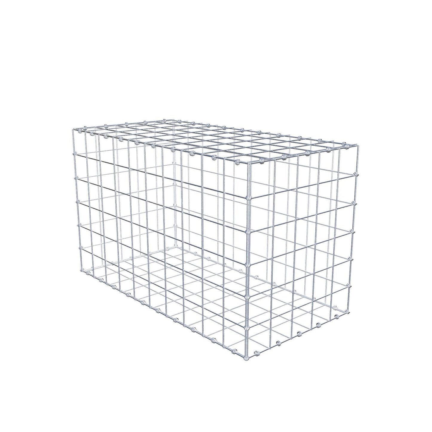 Gabião 100 cm x 60 cm x 50 cm (C x A x P), malhagem 10 x 10 cm, anel espiral