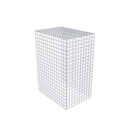 Monteret gabion type 4 100 cm x 70 cm x 50 cm (L x H x D), maskestørrelse 5 cm x 5 cm, C-ring