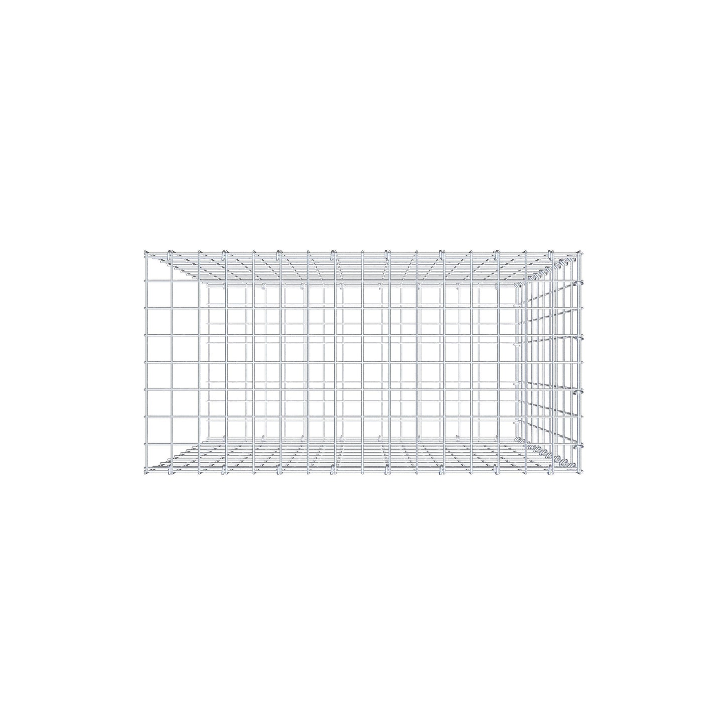Anbaugabione Typ 2 100 cm x 80 cm x 40 cm, Maschenweite 5 cm x 10 cm, C-Ring