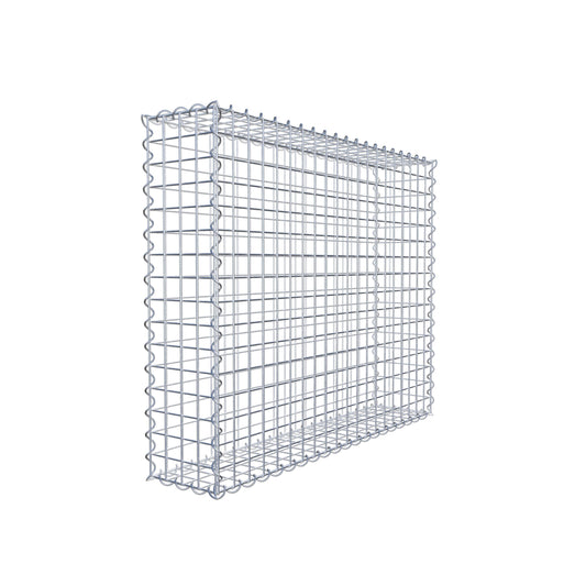 Gabione 100 cm x 80 cm x 20 cm (L x H x T), Maschenweite 5 cm x 5 cm, Spirale