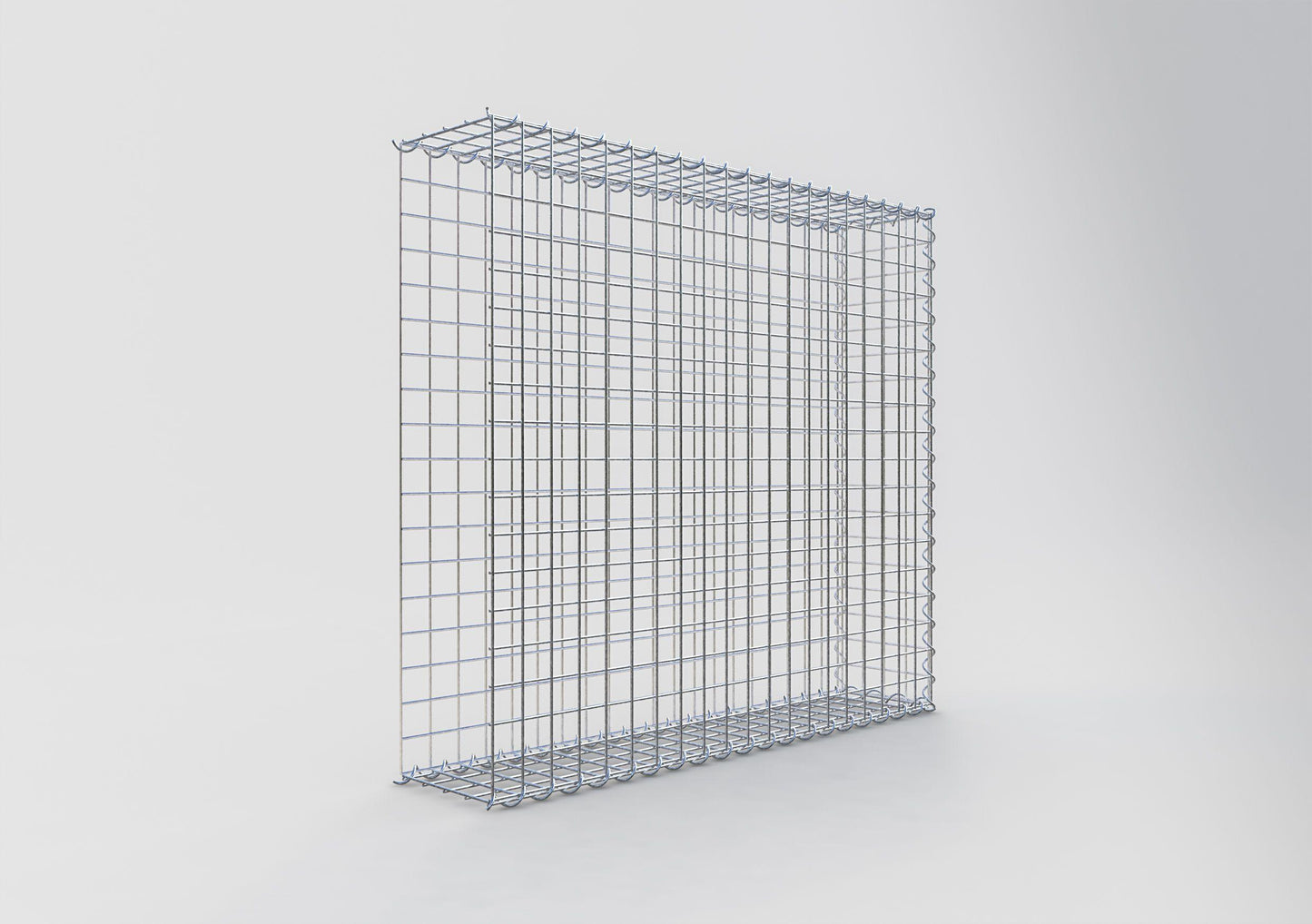 Anbaugabione Typ 2 100 cm x 90 cm x 20 cm (L x H x T), Maschenweite 5 cm x 5 cm, Spirale