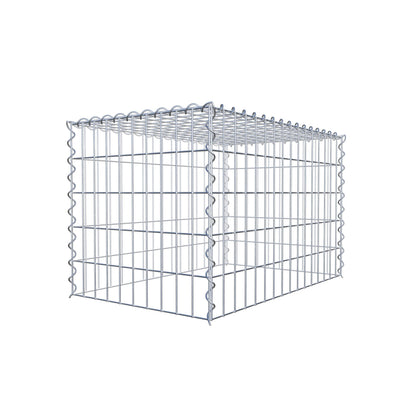 Opvokset gabion type 3 80 cm x 50 cm x 50 cm (L x H x D), maskestørrelse 5 cm x 10 cm, spiral