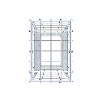Mounted gabion type 3 100 cm x 20 cm x 30 cm (L x H x D), mesh size 5 cm x 10 cm, C-ring
