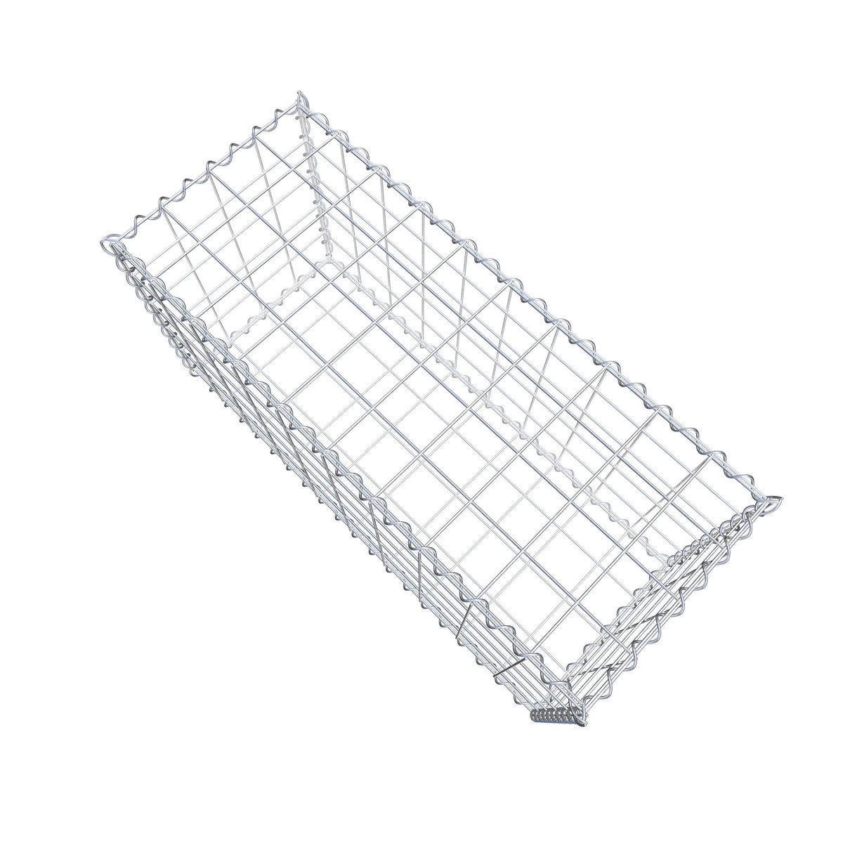 Gabbione 100 cm x 50 cm x 40 cm (L x H x P), maglia 10 cm x 10 cm, spirale