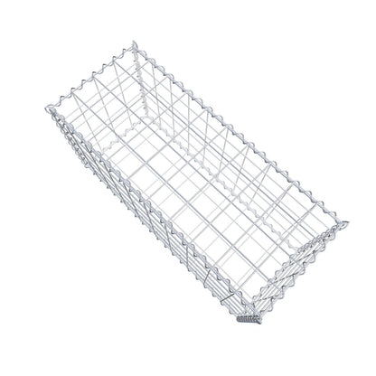 Gabbione 100 cm x 50 cm x 40 cm (L x H x P), maglia 10 cm x 10 cm, spirale