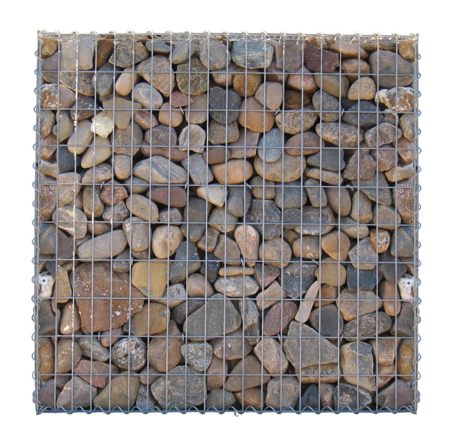 Gabião 100 cm x 100 cm x 30 cm (C x A x P), malhagem 5 cm x 10 cm, espiral