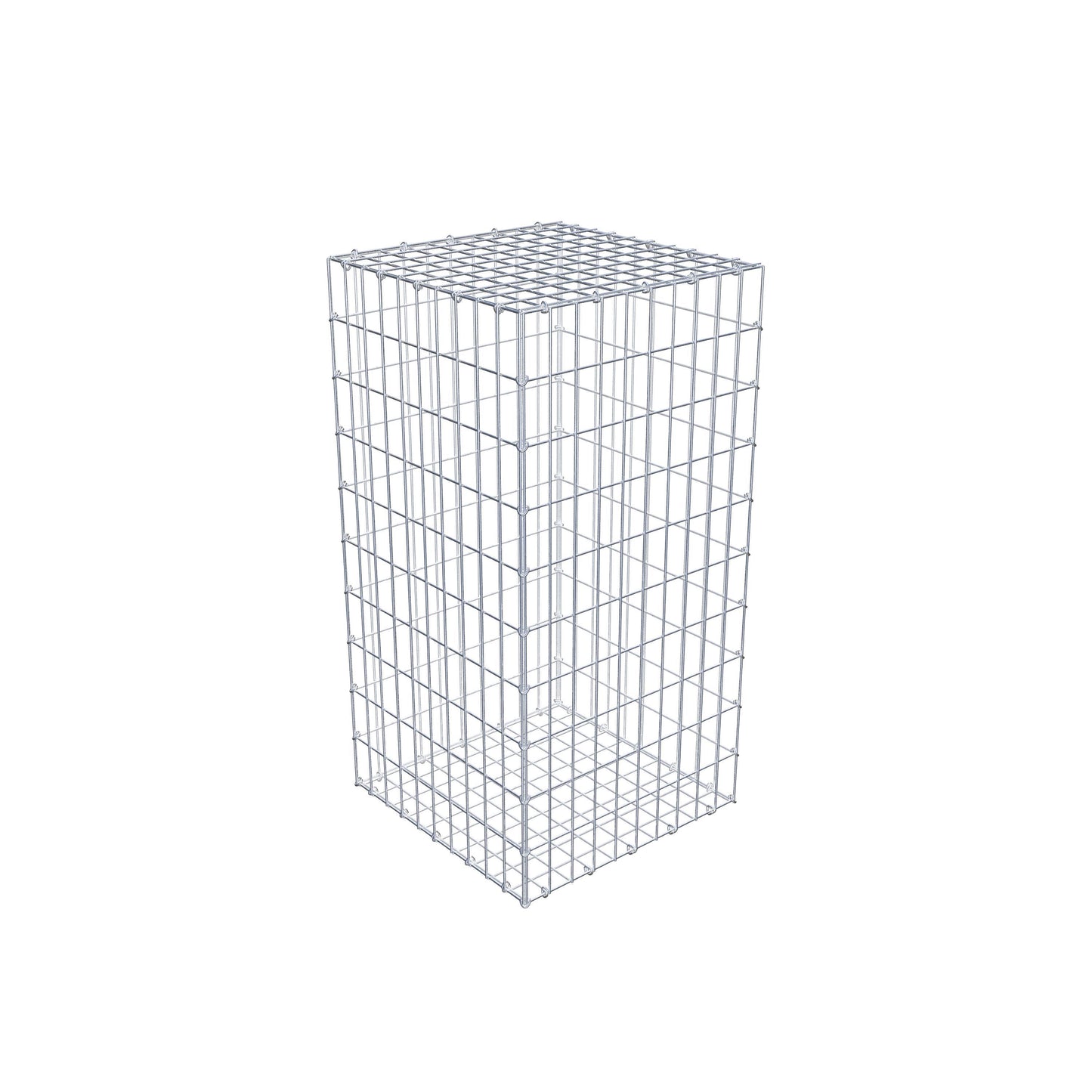 Gabion 100 cm x 50 cm x 50 cm (L x H x P), mailles 5 cm x 10 cm, anneau en C