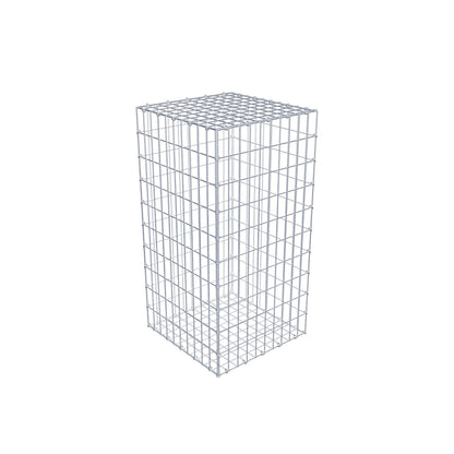 Gabion 100 cm x 50 cm x 50 cm (L x H x P), mailles 5 cm x 10 cm, anneau en C