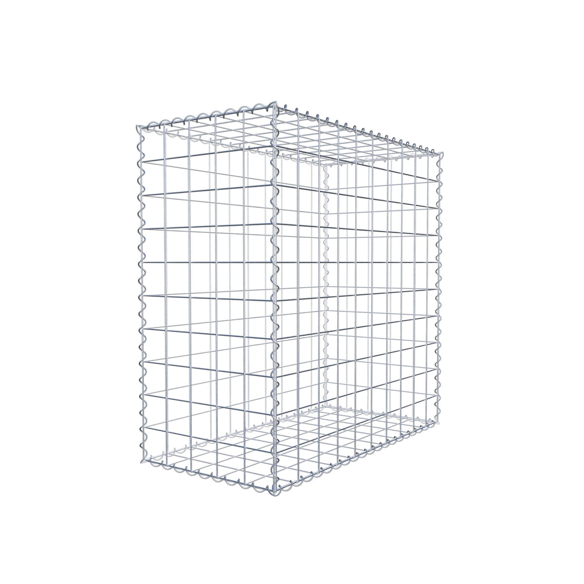 Gabbione 100 cm x 100 cm x 50 cm (L x H x P), maglia 10 cm x 10 cm, spirale