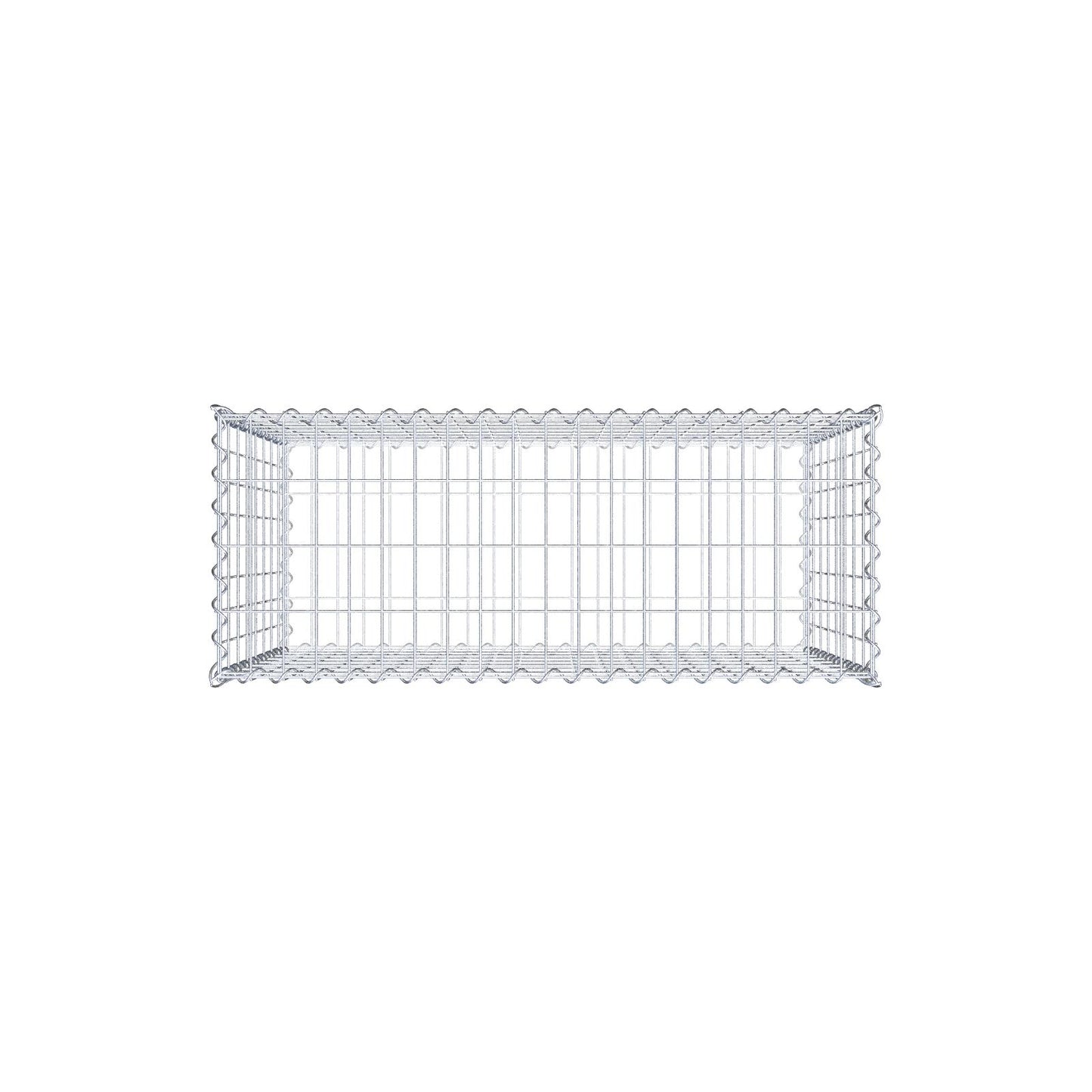 Gabion 100 cm x 80 cm x 40 cm (L x H x P), mailles 5 cm x 10 cm, spirale