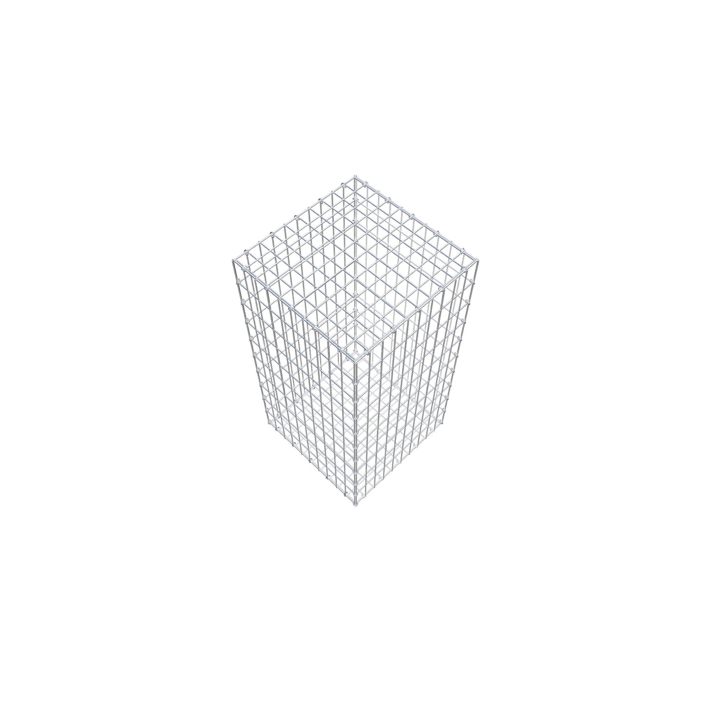 Gabion 100 cm x 50 cm x 50 cm (L x H x P), mailles 5 cm x 10 cm, anneau en C
