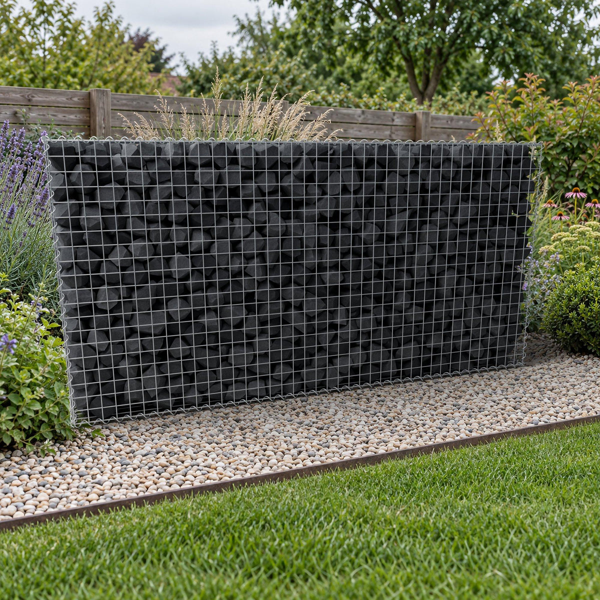 Gabion 200 cm x 100 cm x 40 cm (L x H x P), mailles 5 cm x 5 cm, spirale
