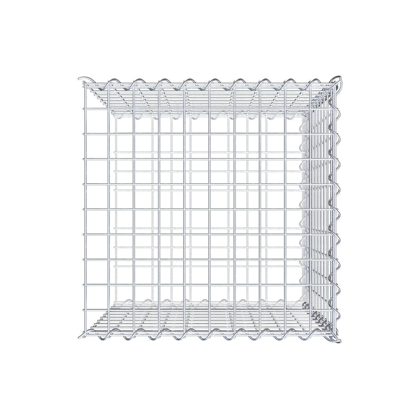 Anbaugabione Typ 2 50 cm x 50 cm x 50 cm (L x H x T), Maschenweite 5 cm x 5 cm, Spirale