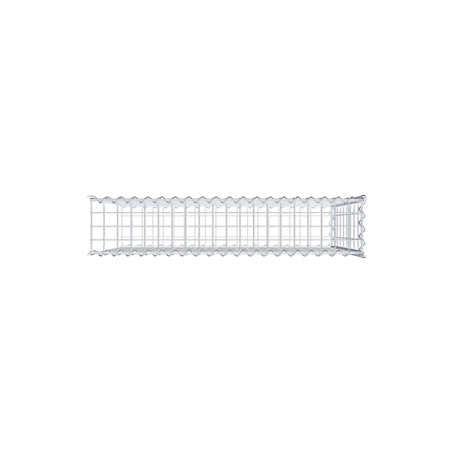 Gabion rapporté type 2 100 cm x 90 cm x 20 cm (L x H x P), mailles 5 cm x 10 cm, spirale