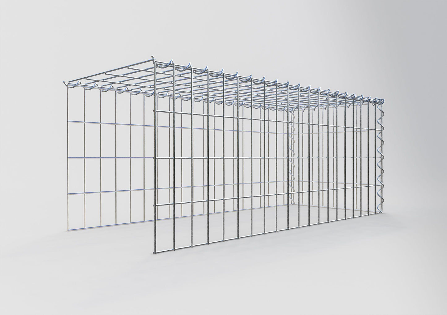 Opvokset gabion type 4 100 cm x 40 cm x 40 cm (L x H x D), maskestørrelse 5 cm x 10 cm, spiral