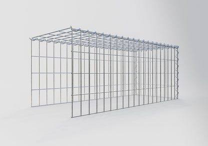 Opvokset gabion type 4 100 cm x 40 cm x 40 cm (L x H x D), maskestørrelse 5 cm x 10 cm, spiral