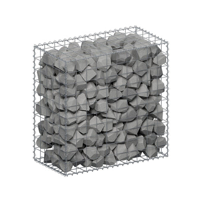 Gabbione 100 cm x 100 cm x 50 cm (L x H x P), maglia 10 cm x 10 cm, spirale