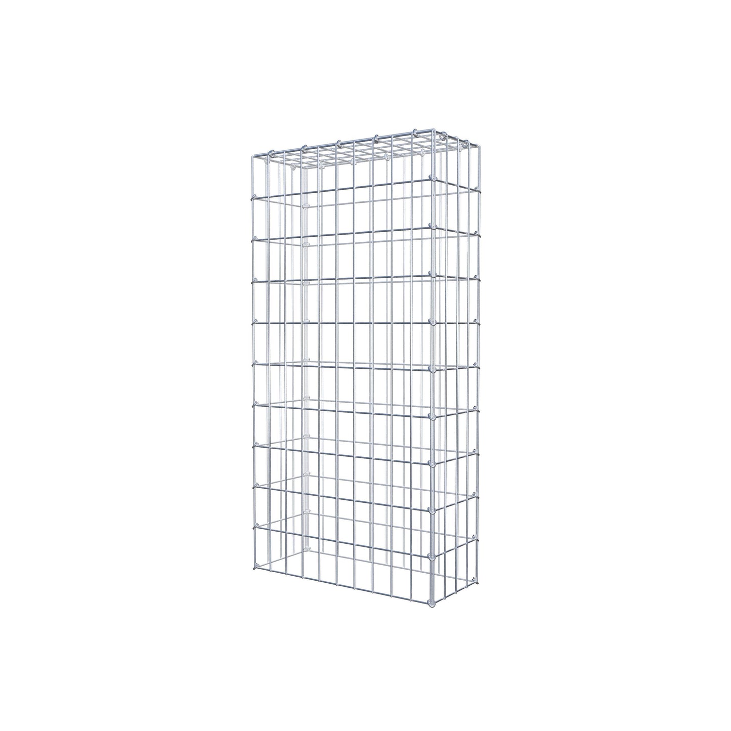 Gavión complementario de tipo 3 100 cm x 20 cm x 50 cm (largo x alto x fondo), malla 5 cm x 10 cm, anillo en C