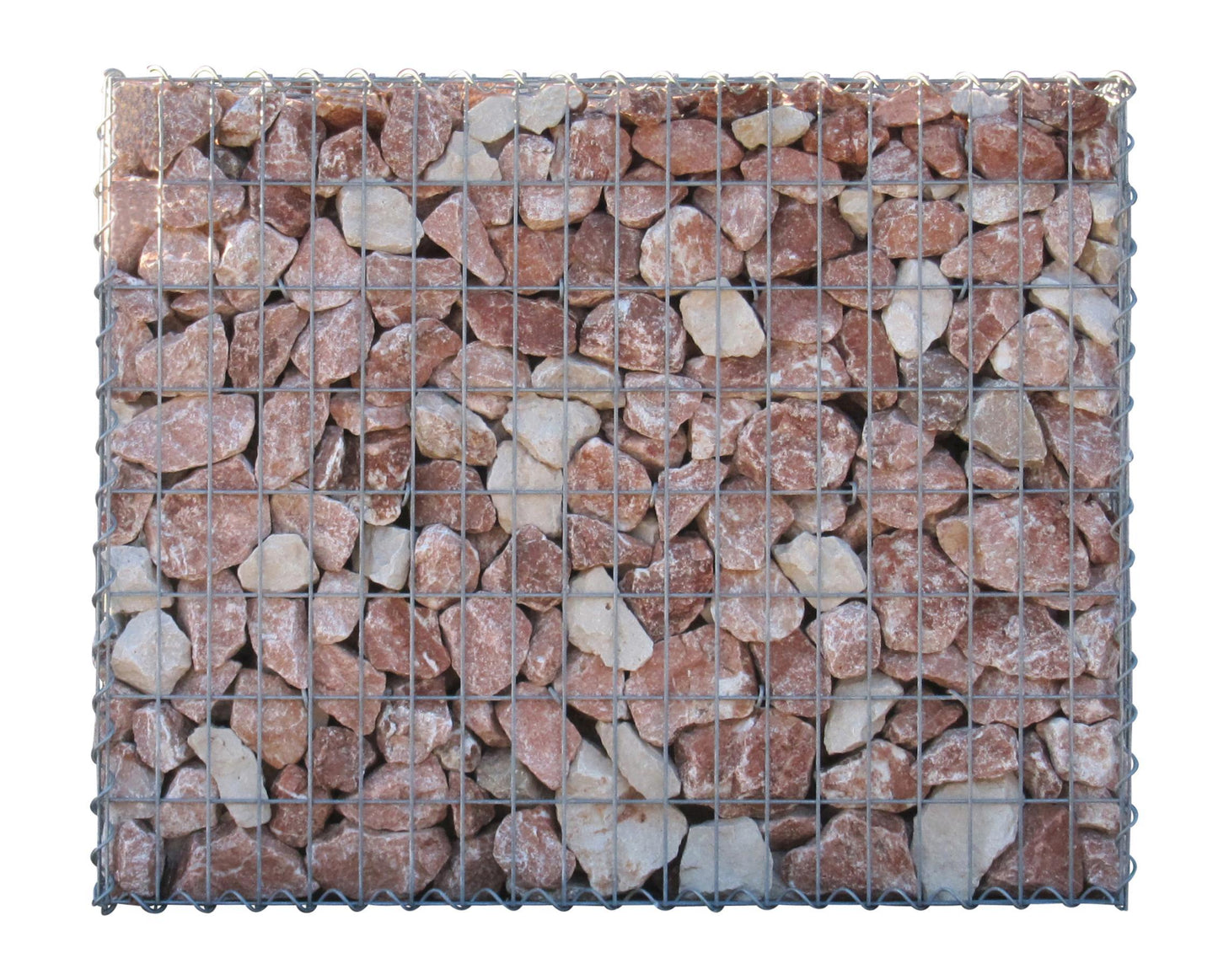 Conjunto de 2 gabiões 100 cm x 80 cm x 30 cm (C x A x P), malhagem 5 x 10 cm, espiral