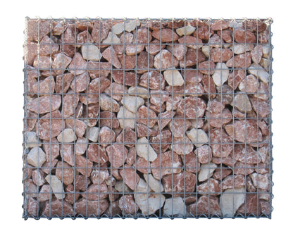 Conjunto de 2 gabiões 100 cm x 80 cm x 30 cm (C x A x P), malhagem 5 x 10 cm, espiral