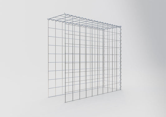 Opvokset gabion type 4 100 cm x 90 cm x 30 cm (L x H x D), maskestørrelse 10 cm x 10 cm, spiral