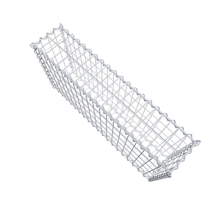 Gabione 100 cm x 50 cm x 20 cm (L x H x T), Maschenweite 5 cm x 10 cm, Spirale