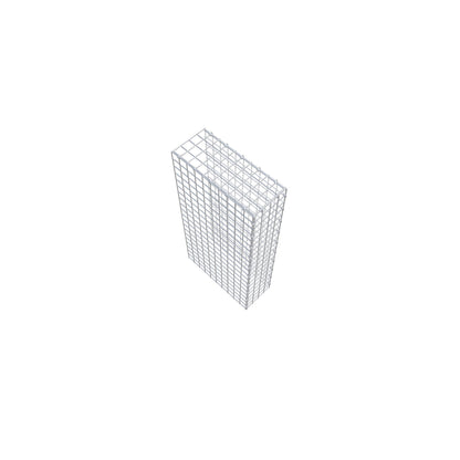 Gavión acoplable tipo 4 100 cm x 50 cm x 20 cm (L x A x P), malla 5 cm x 5 cm, anillo en C
