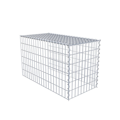 Grown-on gabion type 4 100 cm x 60 cm x 50 cm (L x H x D), mesh size 5 cm x 10 cm, spiral