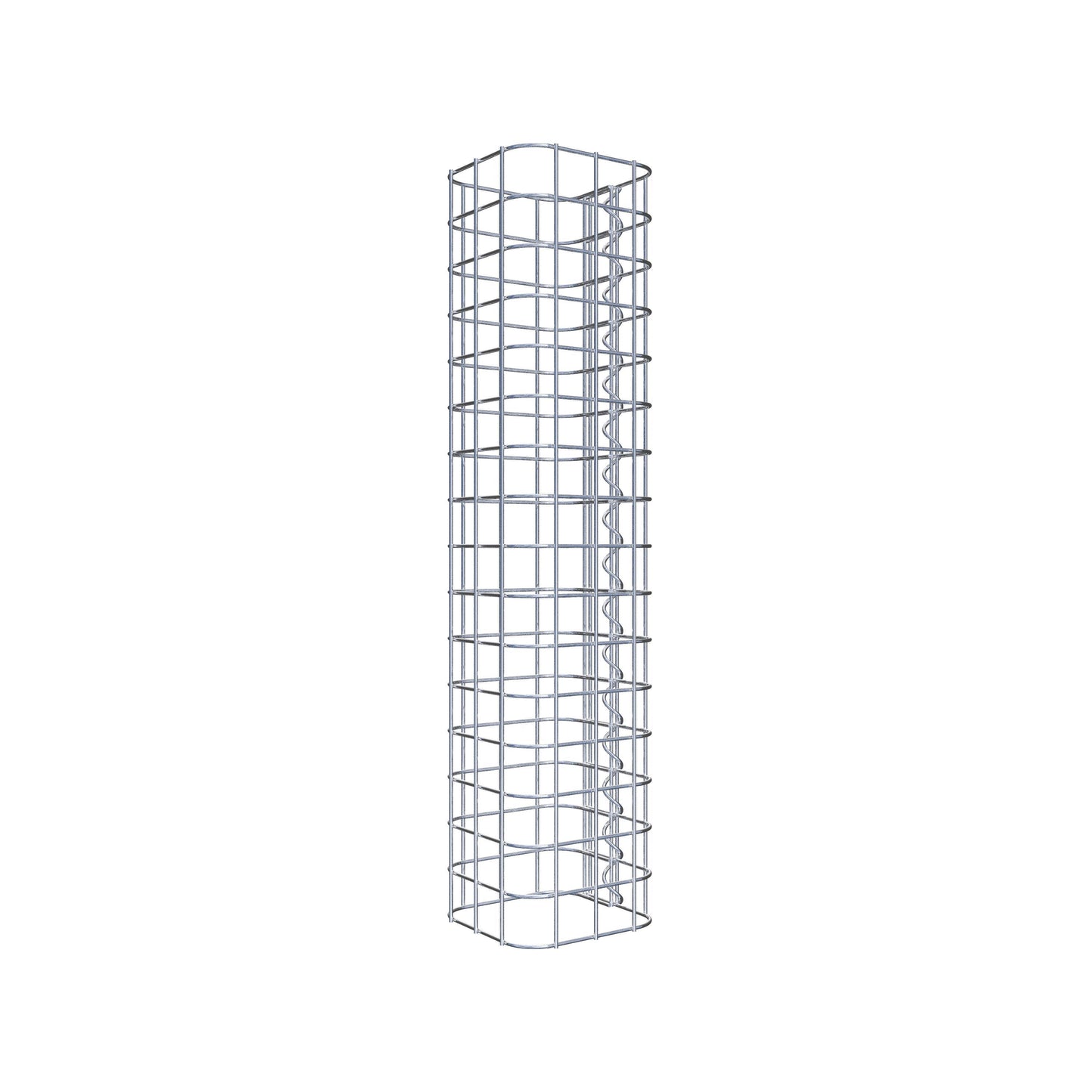Coluna de gabião quadrada 17 cm x 17 cm, altura 80 cm, PM 5 cm x 5 cm