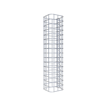 Coluna de gabião quadrada 17 cm x 17 cm, altura 80 cm, PM 5 cm x 5 cm