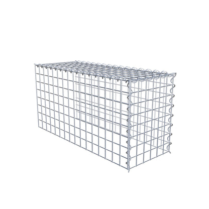 Opvokset gabion type 4 80 cm x 40 cm x 30 cm (L x H x D), maskestørrelse 5 cm x 5 cm, spiral