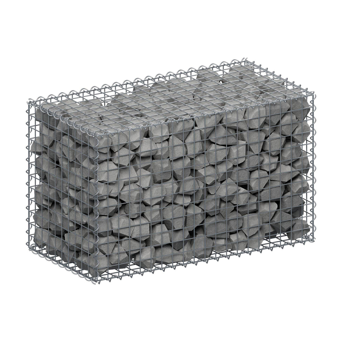 Gabion 100 cm x 60 cm x 50 cm (L x H x D), maskstorlek 5 cm x 5 cm, spiral