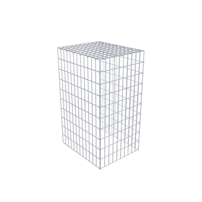 Gabião Tipo 4 100 cm x 60 cm x 50 cm (C x A x P), malhagem 5 cm x 10 cm, anel C