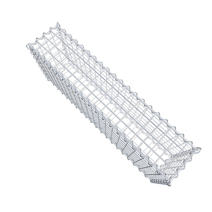 Set of 2 gabions 100 cm x 40 cm x 20 cm (L x H x D), mesh size 5 x 5 cm, spiral