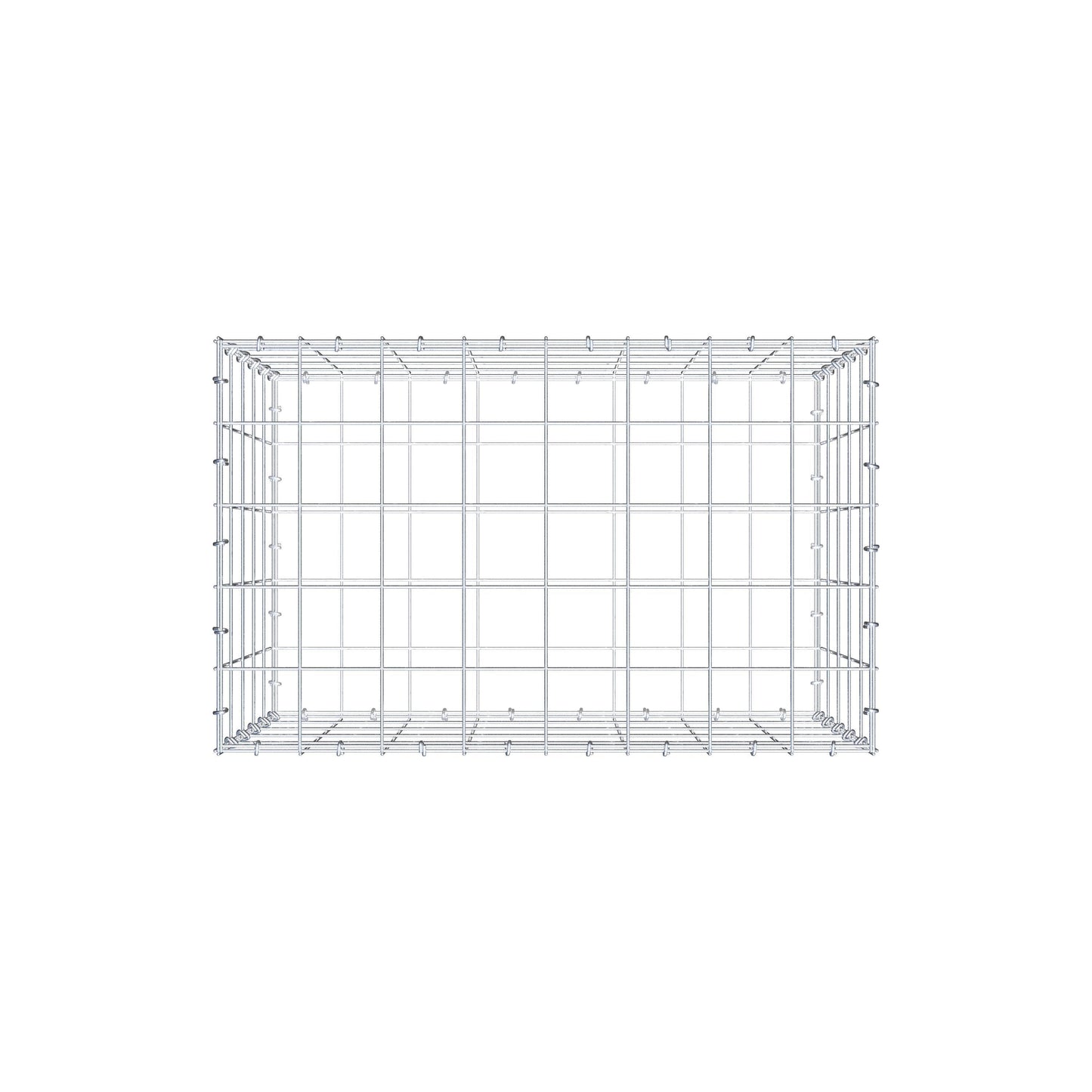 Gabion 80 cm x 50 cm x 50 cm (L x H x P), mailles 10 cm x 10 cm, anneau en C